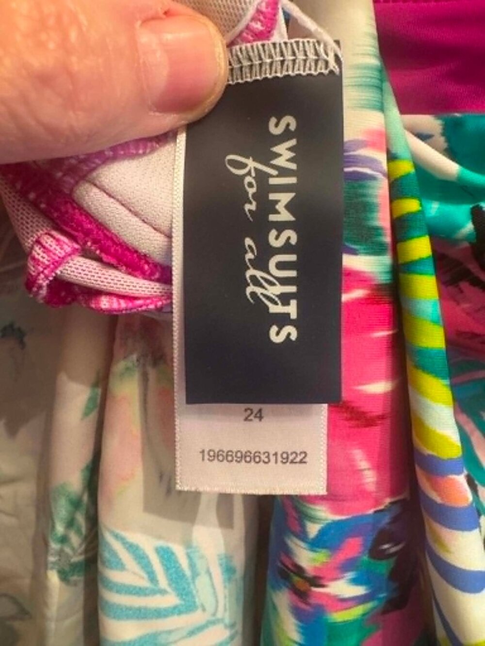 Swimsuits For All Tropical Tankini Top & Pink Swim Skirt Set – Size 24 - Picture 4 of 4